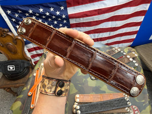 Exotic Leather Bracelet / Cuff:  Bourbon Millennium  Gator
