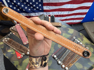 Exotic Leather Bracelet / Cuff:   Brown Alligator