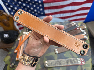 Exotic Leather Bracelet / Cuff:  Chocolate Hippo