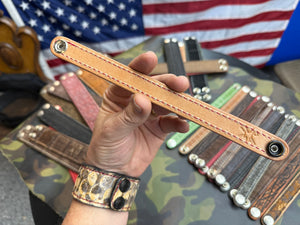 Exotic Leather Bracelet / Cuff:  Dirty Pink Elephant