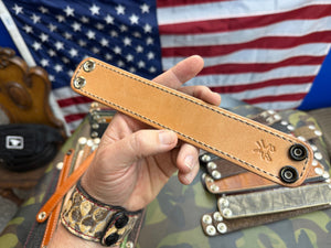 Exotic Leather Bracelet / Cuff:  Dirty Pink Elephant