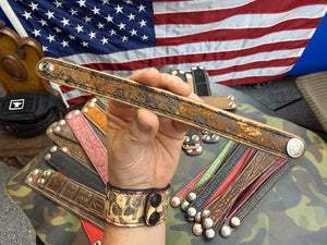 Exotic Leather Bracelet / Cuff:   Fallout Lambskin