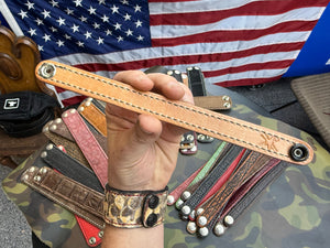 Exotic Leather Bracelet / Cuff:   Fallout Lambskin