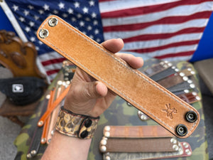 Exotic Leather Bracelet / Cuff:  Matte Black Gator