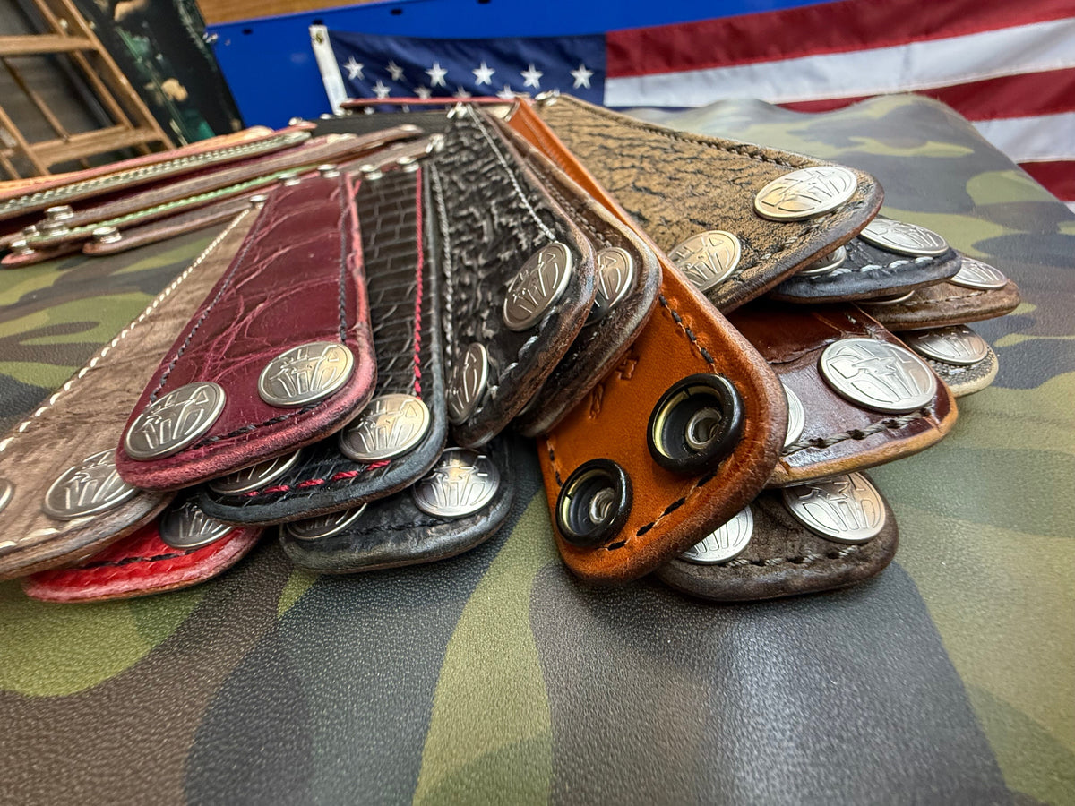 Exotic Leather Bracelet / Cuff:  Matte Black Gator