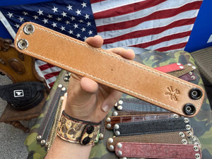 Exotic Leather Bracelet / Cuff:  Nubuck Brown Alligator