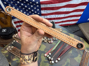 Exotic Leather Bracelet / Cuff:   Nubuck Brown Alligator