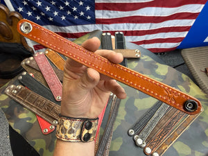 Exotic Leather Bracelet / Cuff:   Oxblood Alligator