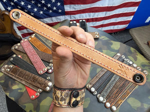 Exotic Leather Bracelet / Cuff:   Red Ostrich