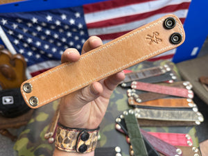 Exotic Leather Bracelet / Cuff:   SaddleTan  Alligator