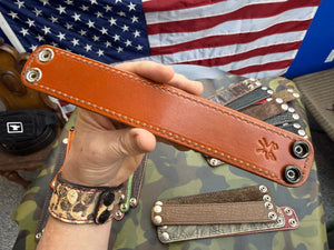 Exotic Leather Bracelet / Cuff:  SaddleTan Alligator