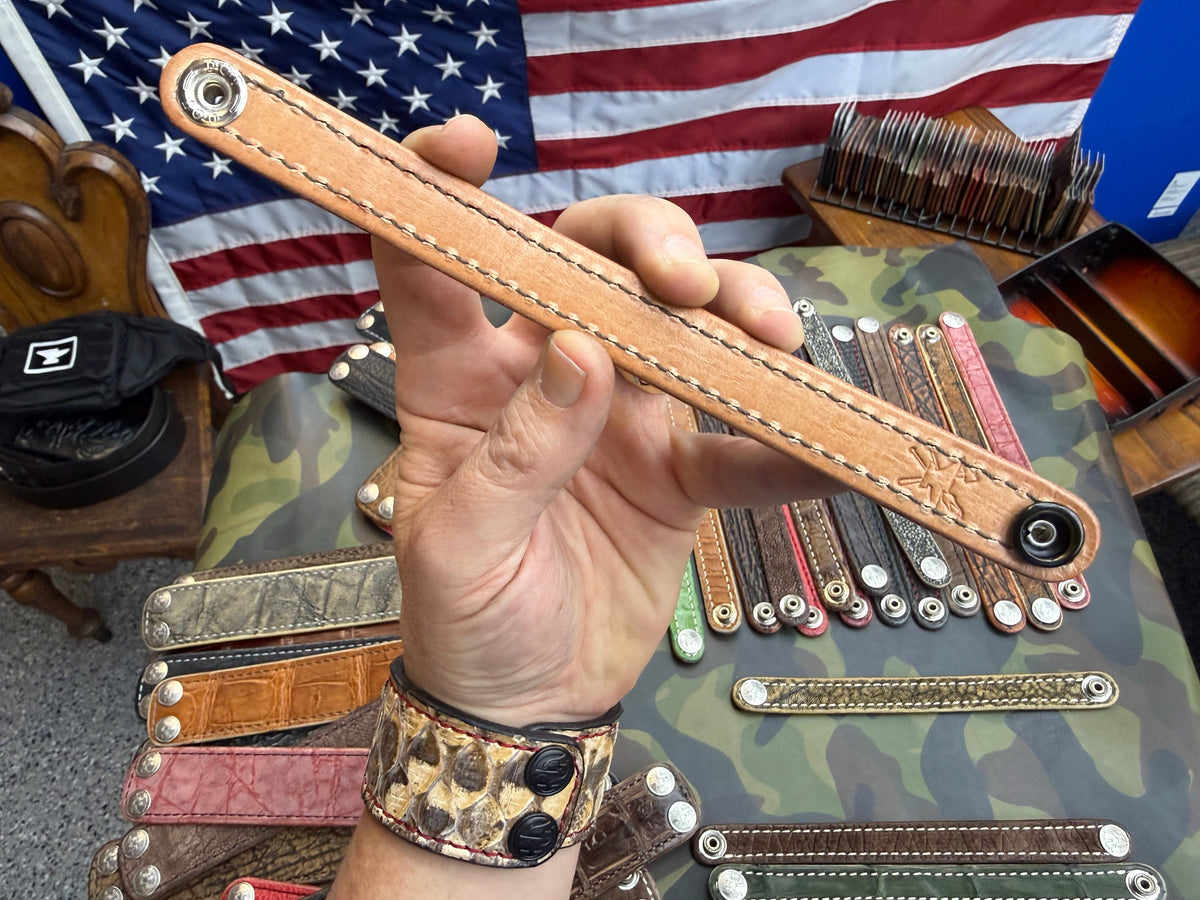 Exotic Leather Bracelet / Cuff:  SaddleTan Alligator