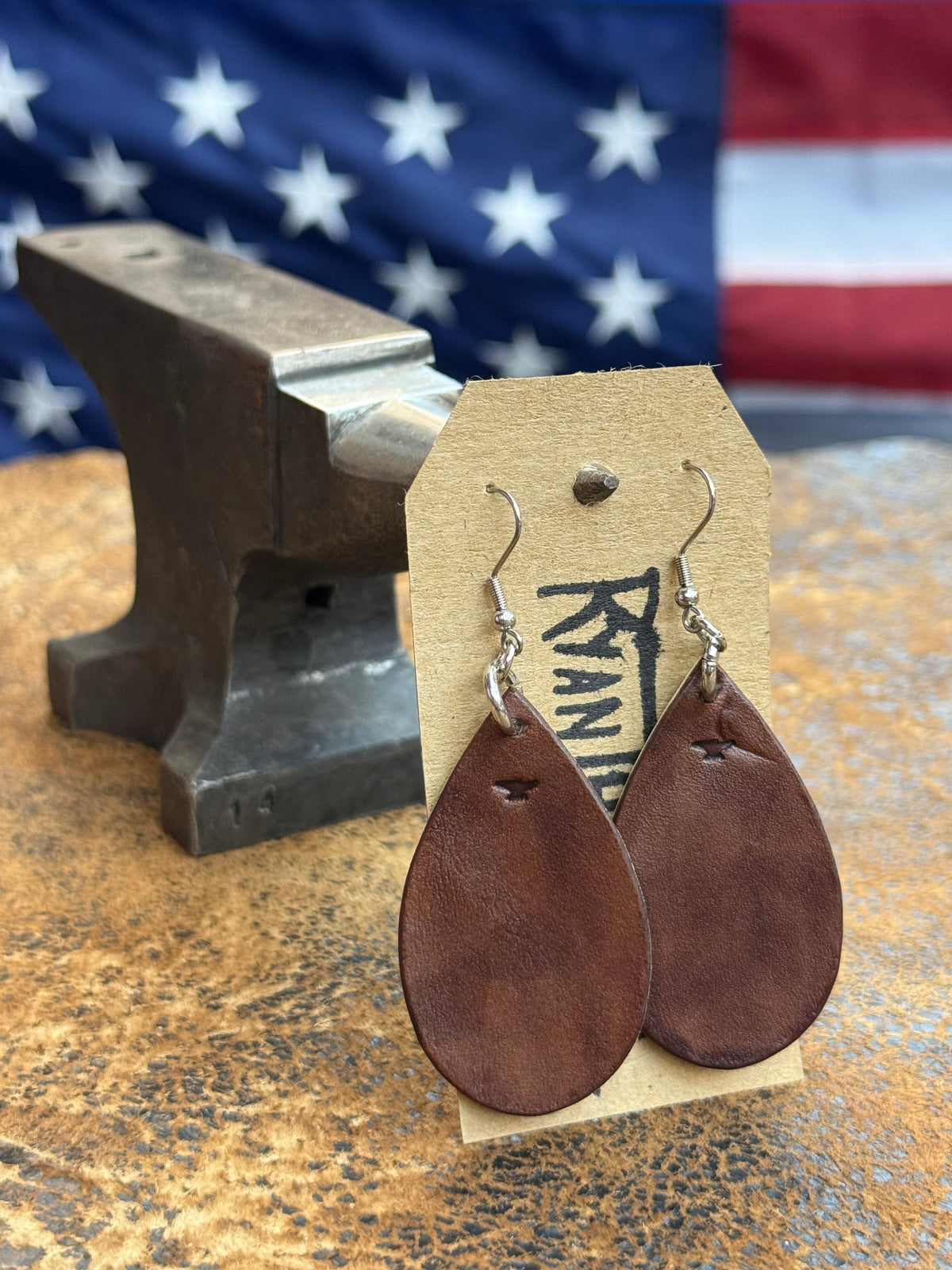 Exotic Leather Earrings: LemonLime Python - Anvil Customs