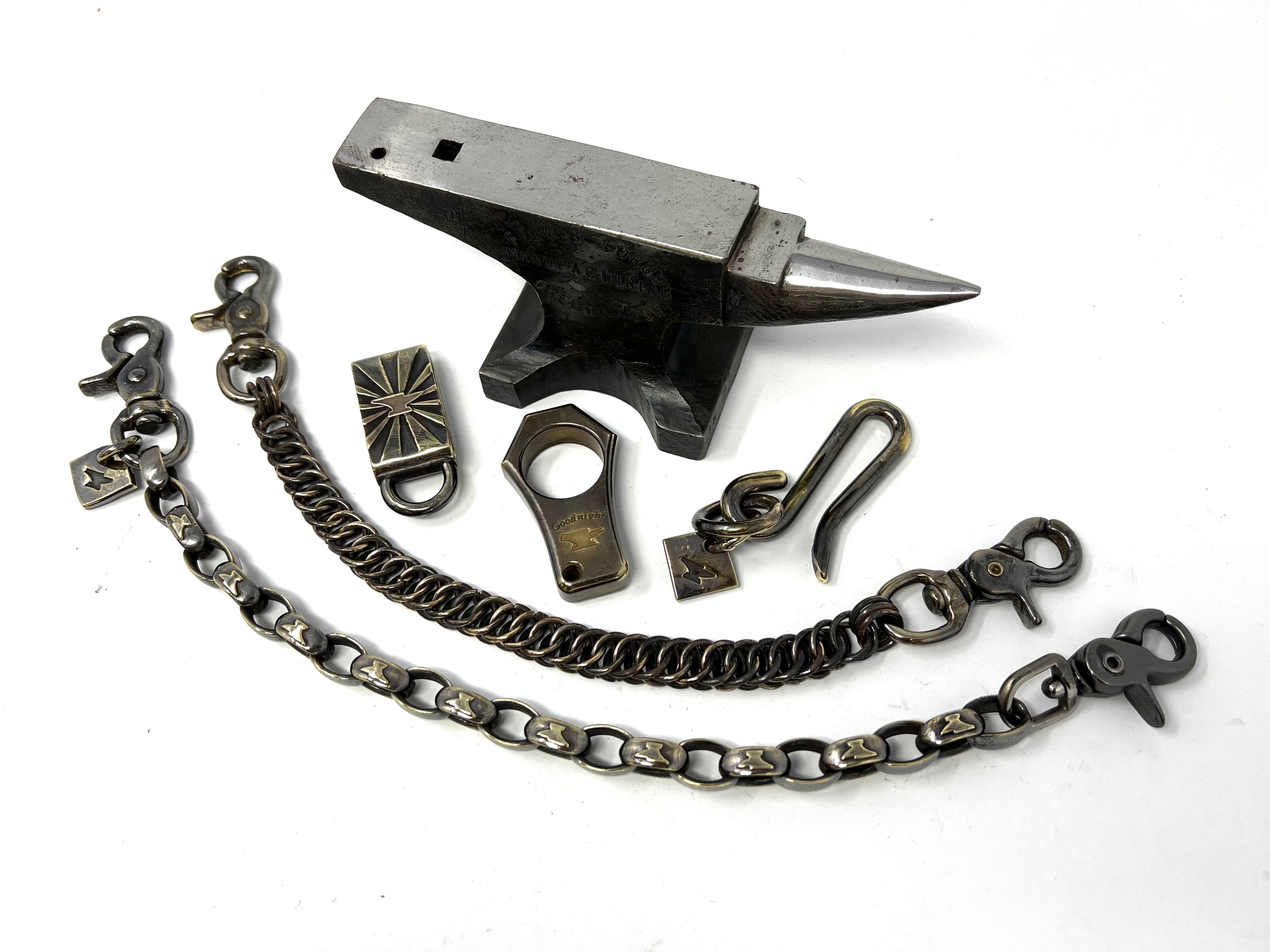 Anvil Customs Chainmaille Wallet Chain Clasp - Black Brass