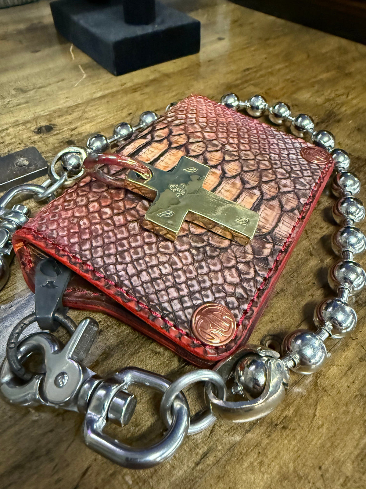 Forged Brass/Copper Cross Pendant - ‘Anchor of Hope’