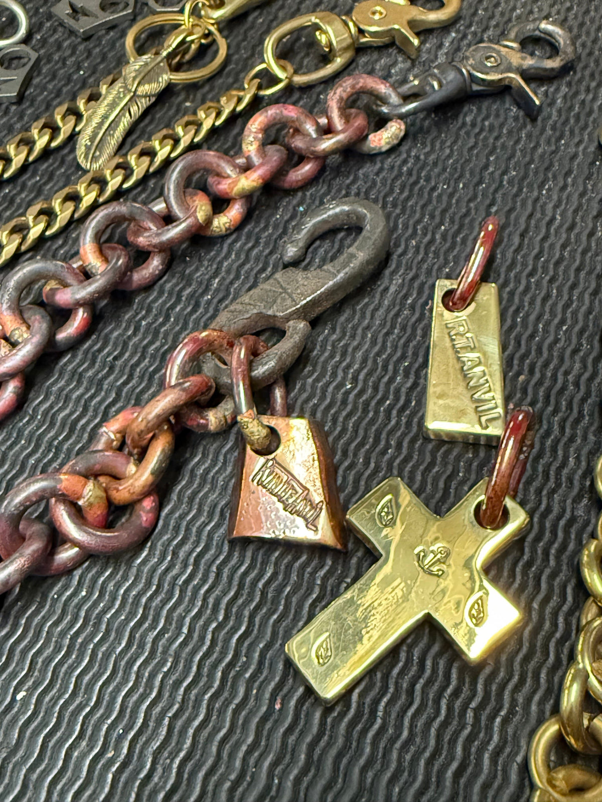 Forged Brass/Copper Cross Pendant - ‘Anchor of Hope’