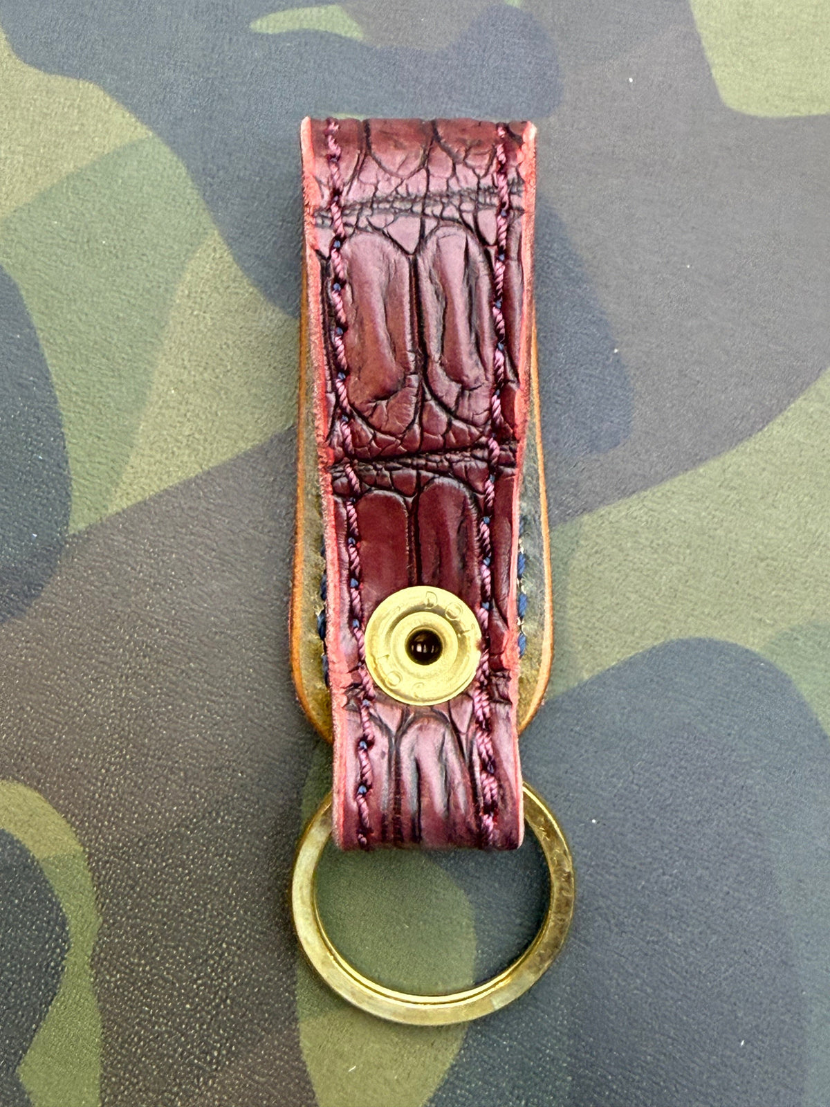 Leather Loop - Antique Wine Alligator