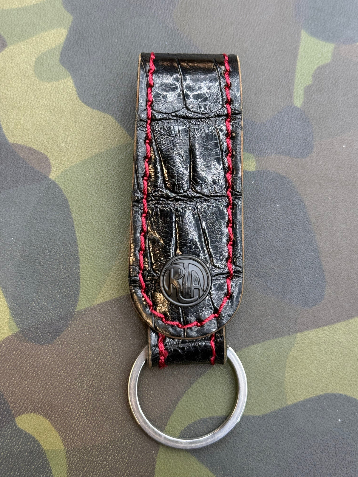 Leather Loop - Black Alligator