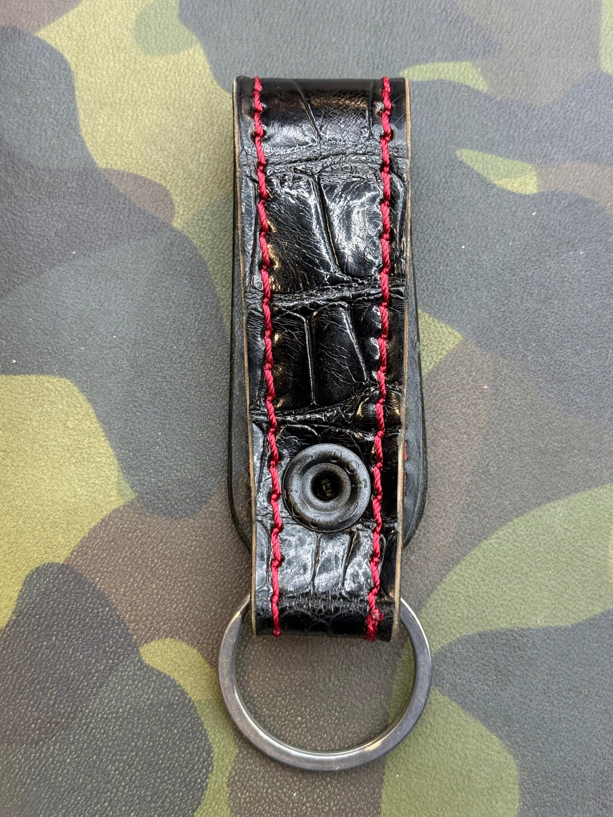 Leather Loop - Black Alligator