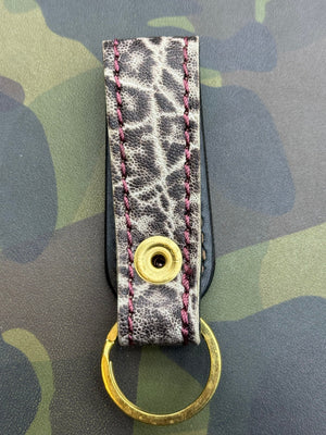 Leather Loop - Black Ice Elephant