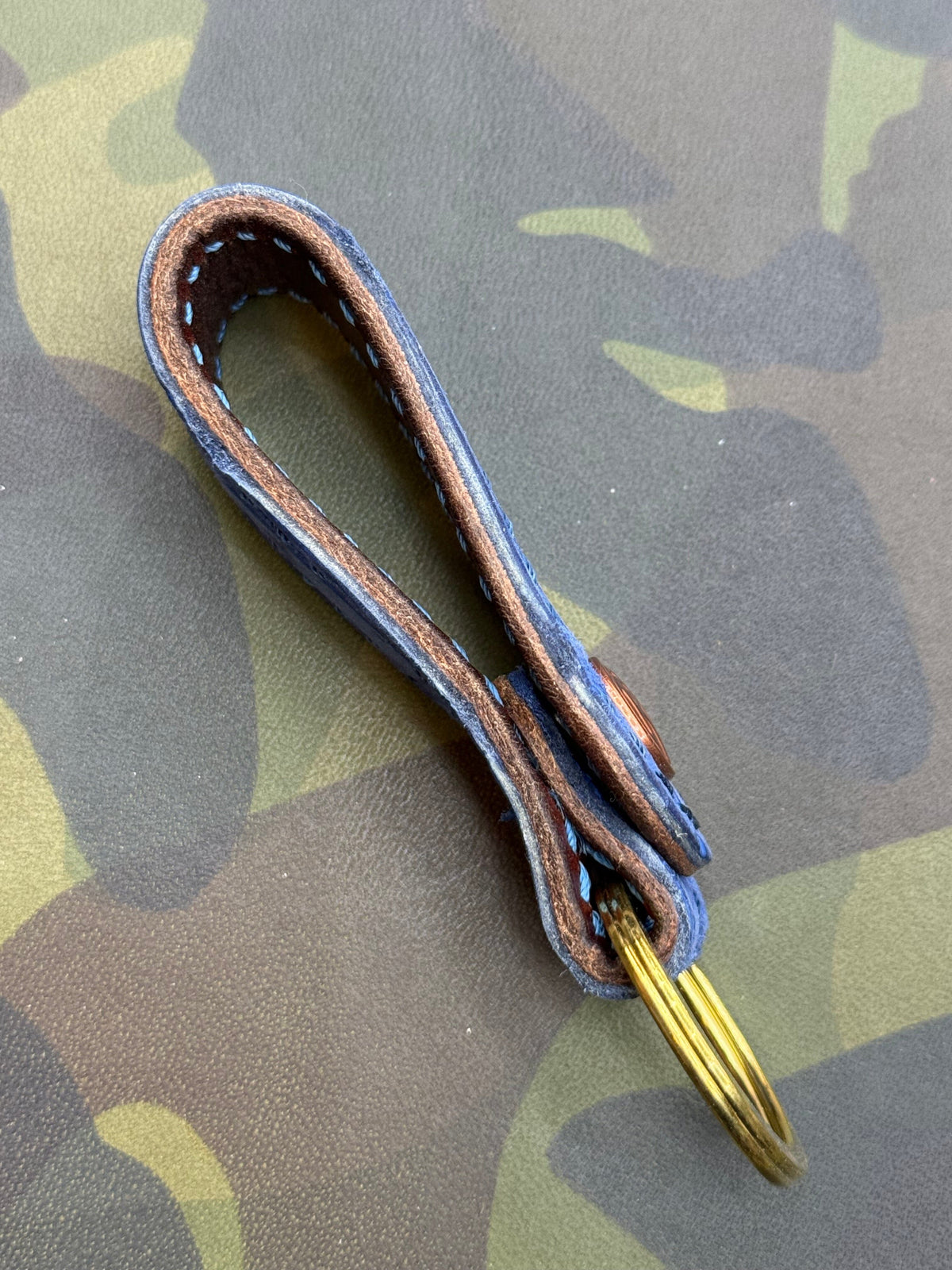 Leather Loop - Blue Nubuck Alligator