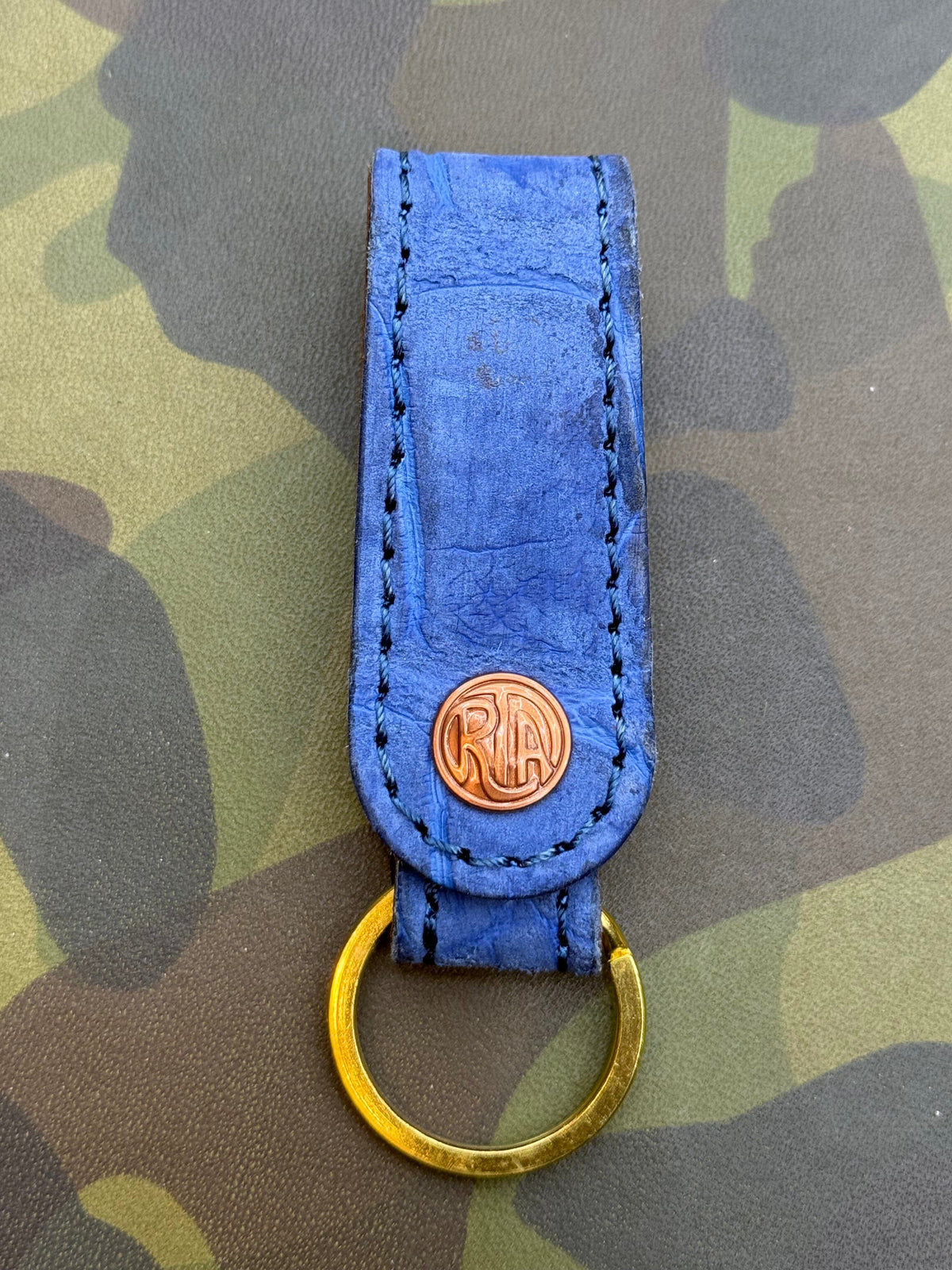 Leather Loop - Blue Nubuck Alligator