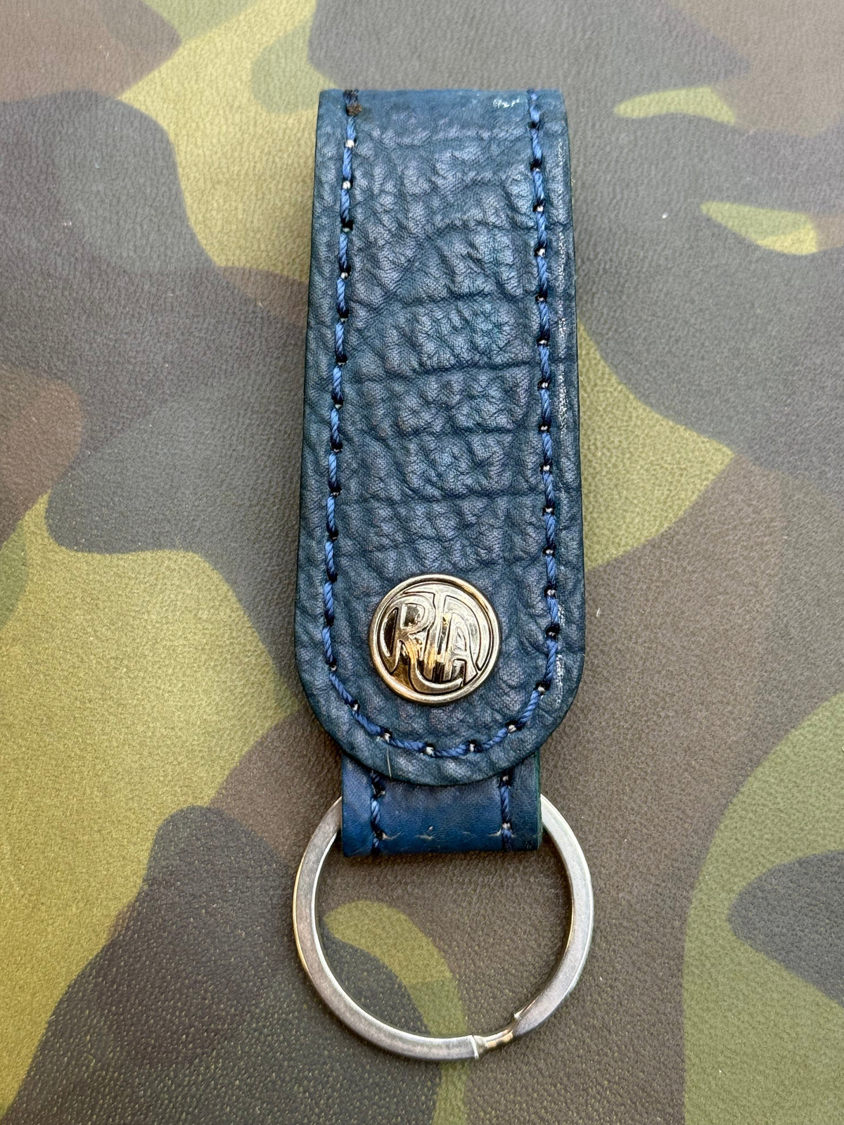 Leather Loop - Blue Shark