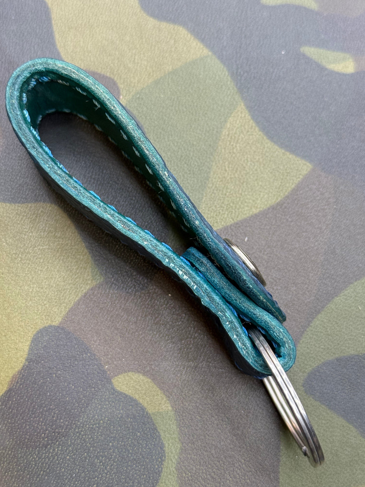 Leather Loop - Blue Shark