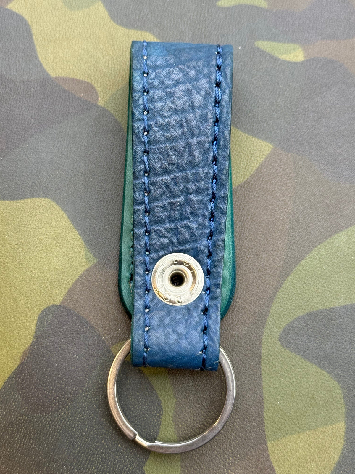 Leather Loop - Blue Shark