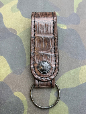 Leather Loop - Brown Alligator
