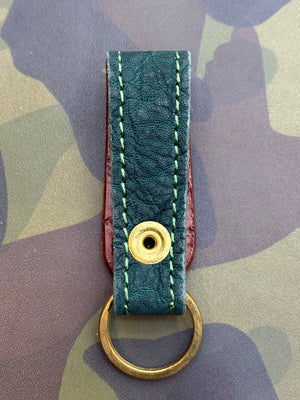 Leather Loop - Forrest Green Elephant
