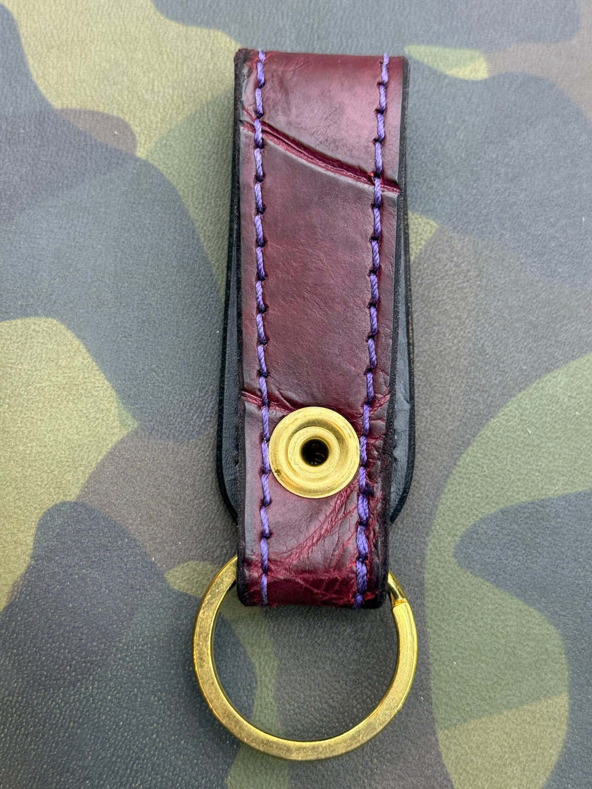 Leather Loop - Oxblood Alligator