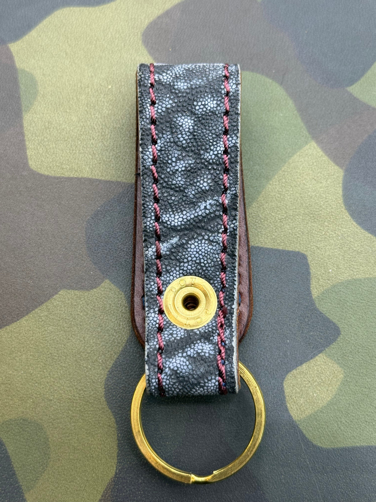 Leather Loop - Safari Blue Elephant