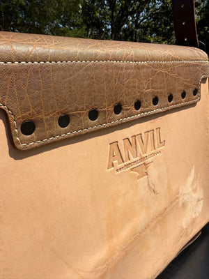 Leather Messenger Bag - Cocoa Elephant x Natural