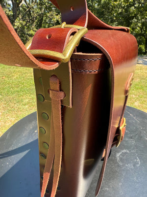 Leather Messenger Bag - “Lounge Brown” Buffalo
