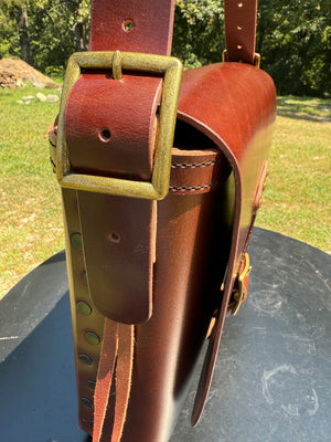 Leather Messenger Bag - “Lounge Brown” Buffalo