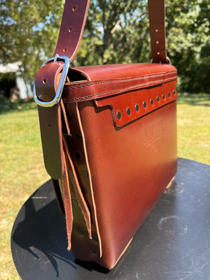 Leather Messenger Bag - “Lounge Brown” Buffalo