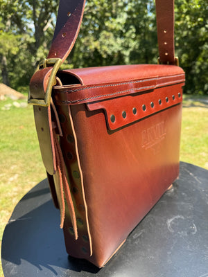 Leather Messenger Bag - “Lounge Brown” Buffalo