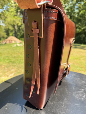 Leather Messenger Bag - “Lounge Brown” Buffalo
