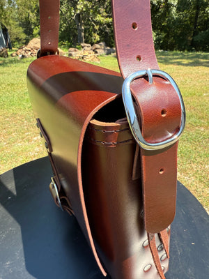 Leather Messenger Bag - “Lounge Brown” Buffalo