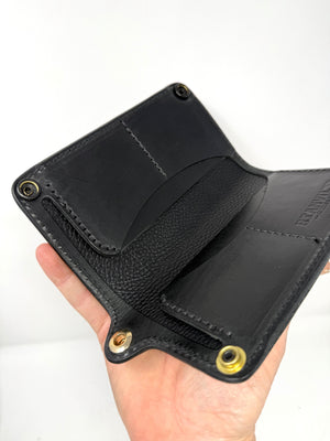 Long Biker Chain Wallet - Brown Eel