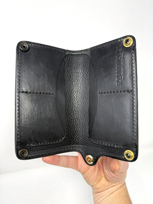 Long Biker Chain Wallet - Brown Eel