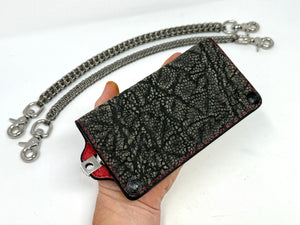 Long Biker Chain Wallet Gen4 - “Dark Gray” Elephant