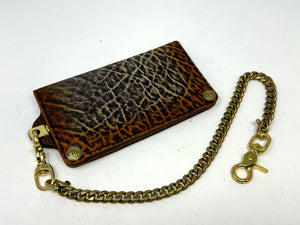 Long Biker Chain Wallet - “Rusted Elephant”