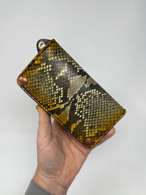 Long Biker Chain Wallet - Sunburst Python