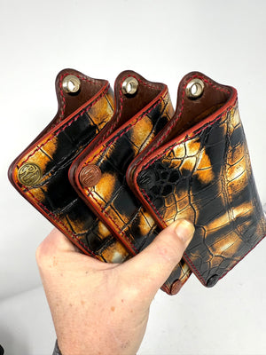 Long Biker Chain Wallet - “Tortoise” Alligator