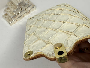 Long Biker Chain Wallet - White Arapaima