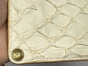 Long Biker Chain Wallet - White Arapaima