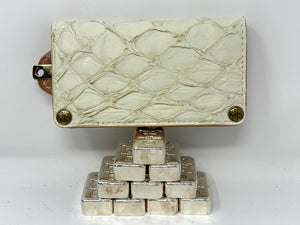 Long Biker Chain Wallet - White Arapaima