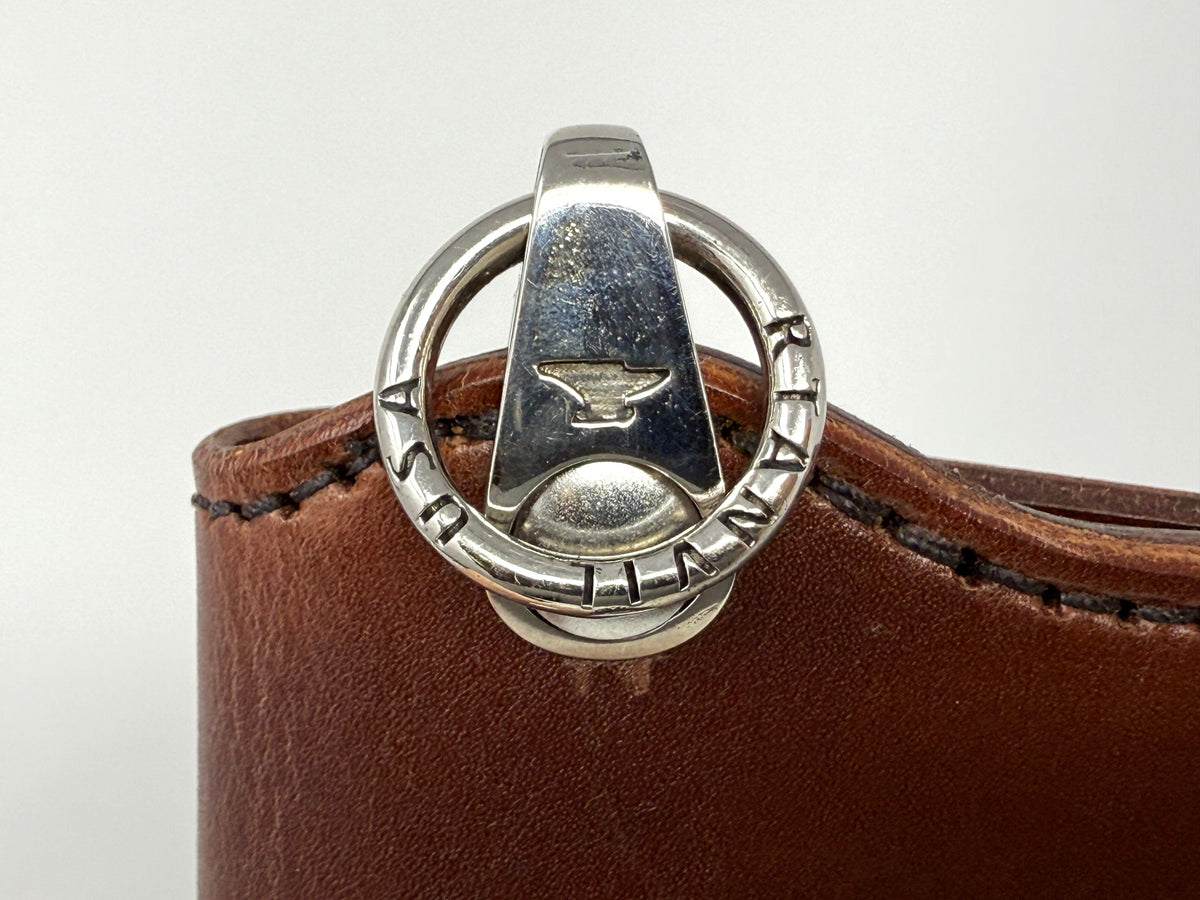 Long Biker Leather Chain Wallet - Brown 5G